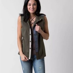 Gilded Intent Olive Green Vest